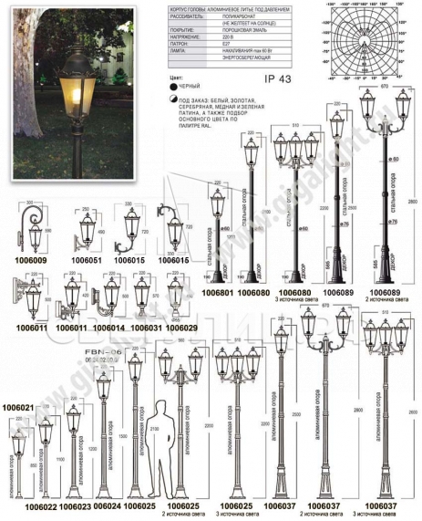 Садово-парковые светильники 1006 в Актобе 2
