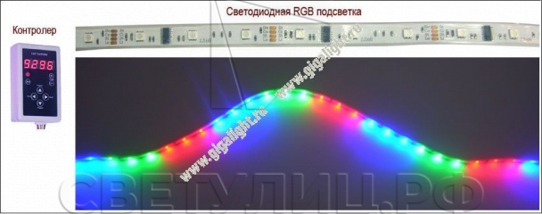 Уличные фонари cветодиодная RGB лента в Алматы 1
