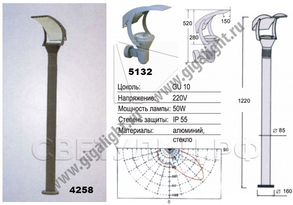 Садово-парковые светильники 4258 в Алматы 1