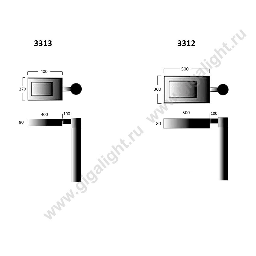 Уличные светильники 3312, 3313 в Анапе